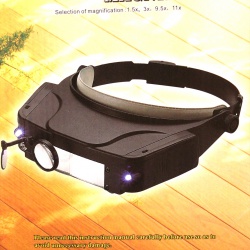 Led head-wearing magnifier 09018