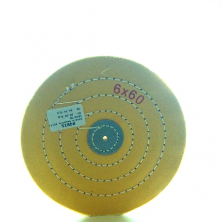 Polishing muslin yellow disc 150mm 6/60
